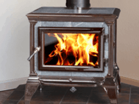 Castleton - Majolica Brown Enamel Castleton - Majolica Brown Enamel Hearthstone Wood Stove
