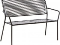 26-1050_Martini Iron Garden Bench - Black Alfresco Home patio seating