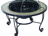 Shannon 33.5in Mosaic Wood Burning Fire Pit Alfresco Home patio firepits
