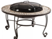 Vulcano 33.5in Round Wood Burning Fire Pit Table Alfresco Home patio firepits
