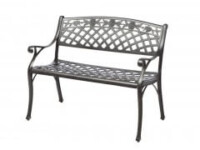 55-1103_Cinco Rosas Cast Aluminum Garden Bench Alfresco Home patio seating