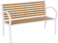 59-1107_Wicklow Bench - White and Camel Alfresco Home patio seating